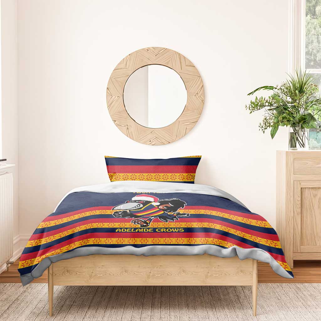 AFL Adelaide Christmas Personalised Bedding Set with Crows Mascot