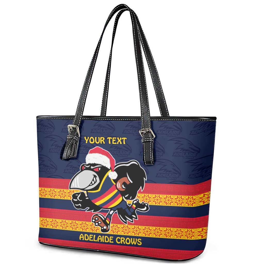 AFL Adelaide Christmas Personalised Leather Tote Bag with Crows Mascot