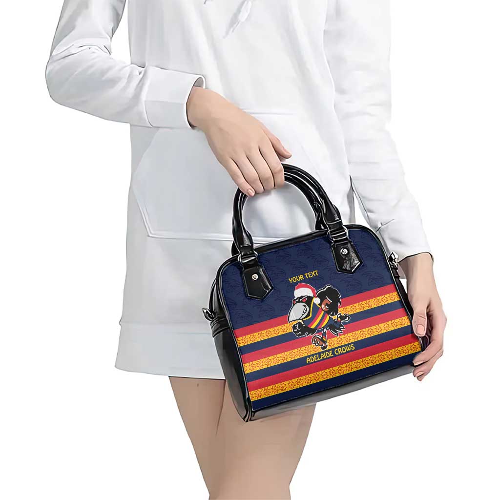 AFL Adelaide Christmas Personalised Shoulder Handbag with Crows Mascot