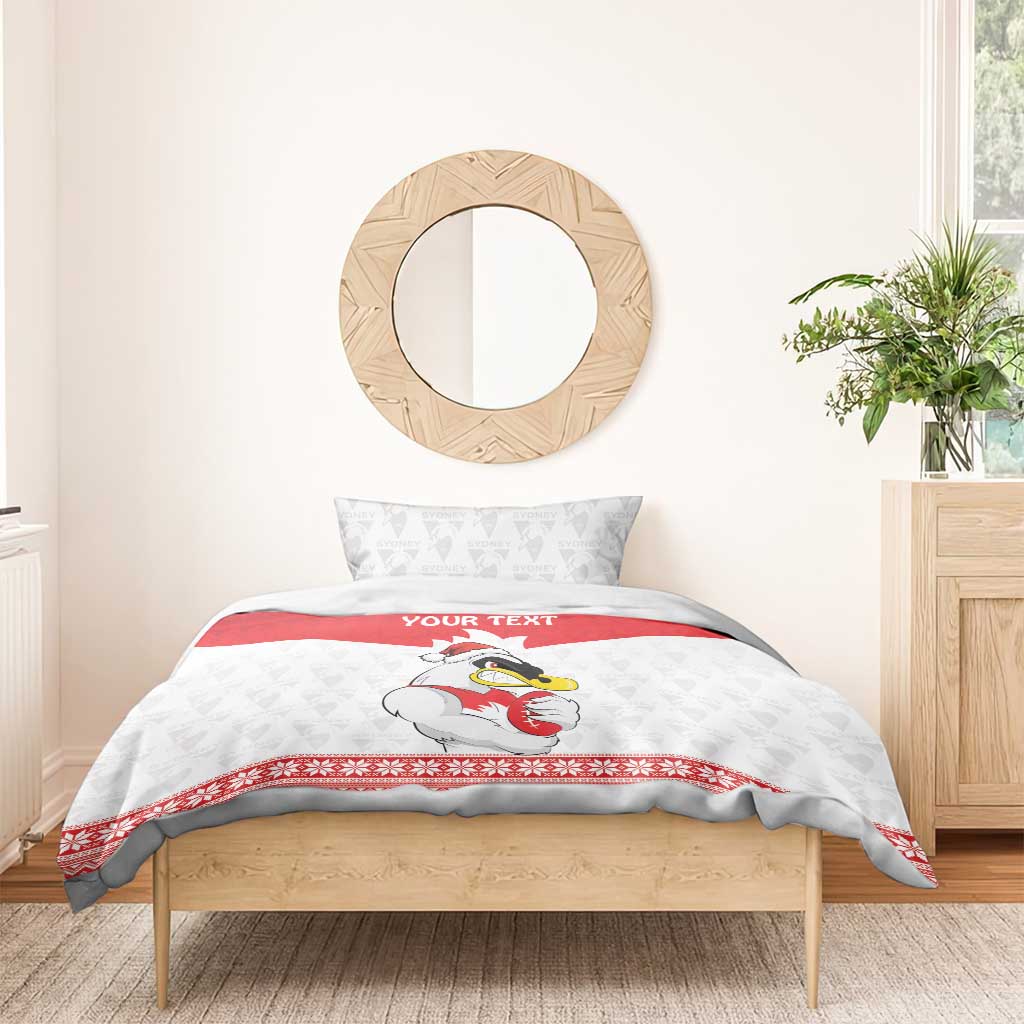 AFL Sydney Christmas Personalised Bedding Set with Swans Mascot Simple Style