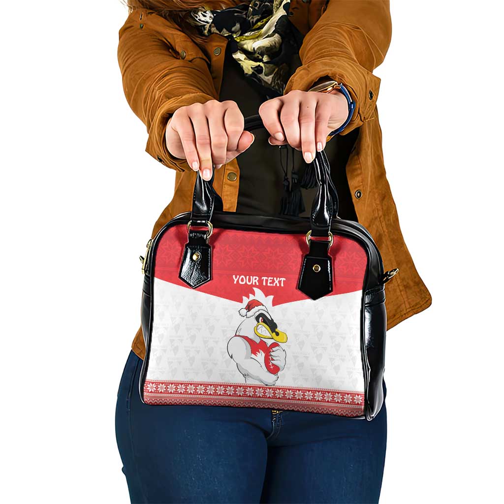 AFL Sydney Christmas Personalised Shoulder Handbag with Swans Mascot Simple Style