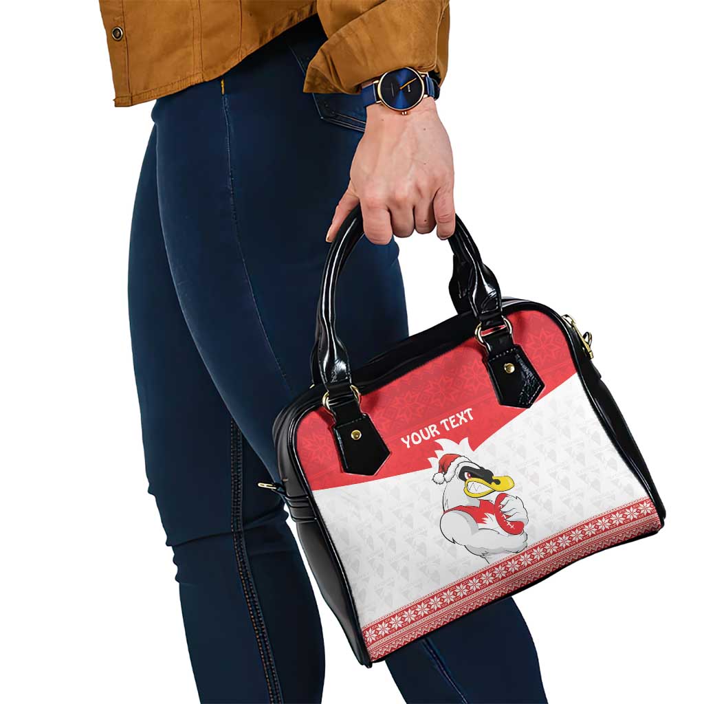 AFL Sydney Christmas Personalised Shoulder Handbag with Swans Mascot Simple Style