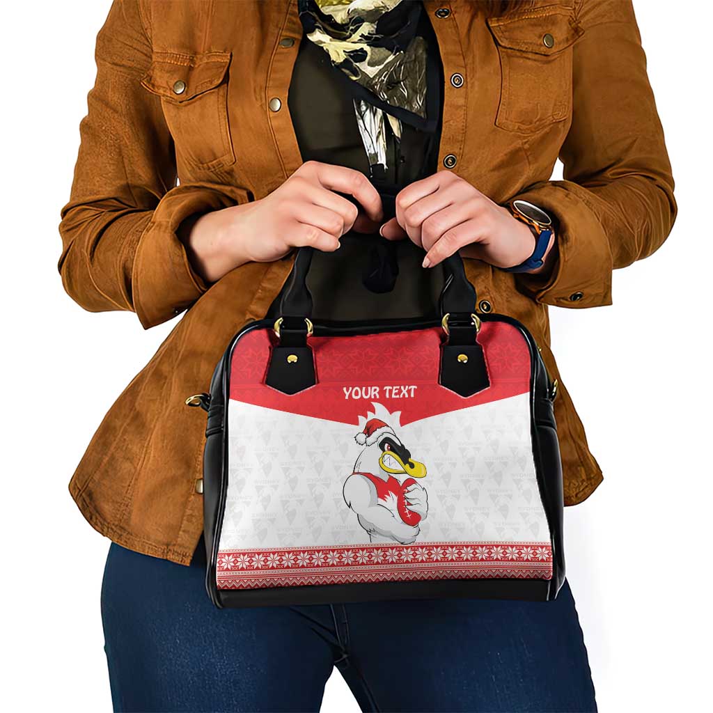 AFL Sydney Christmas Personalised Shoulder Handbag with Swans Mascot Simple Style