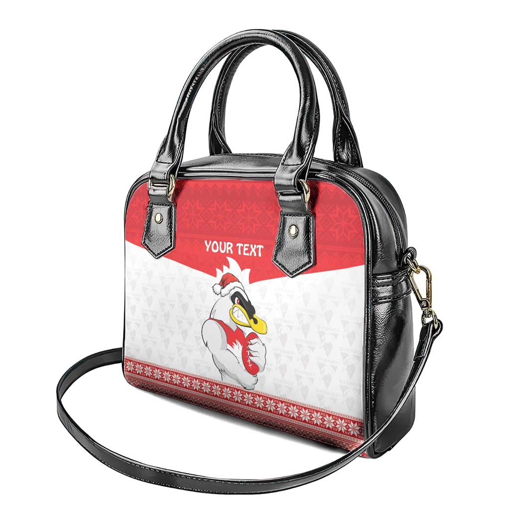 AFL Sydney Christmas Personalised Shoulder Handbag with Swans Mascot Simple Style