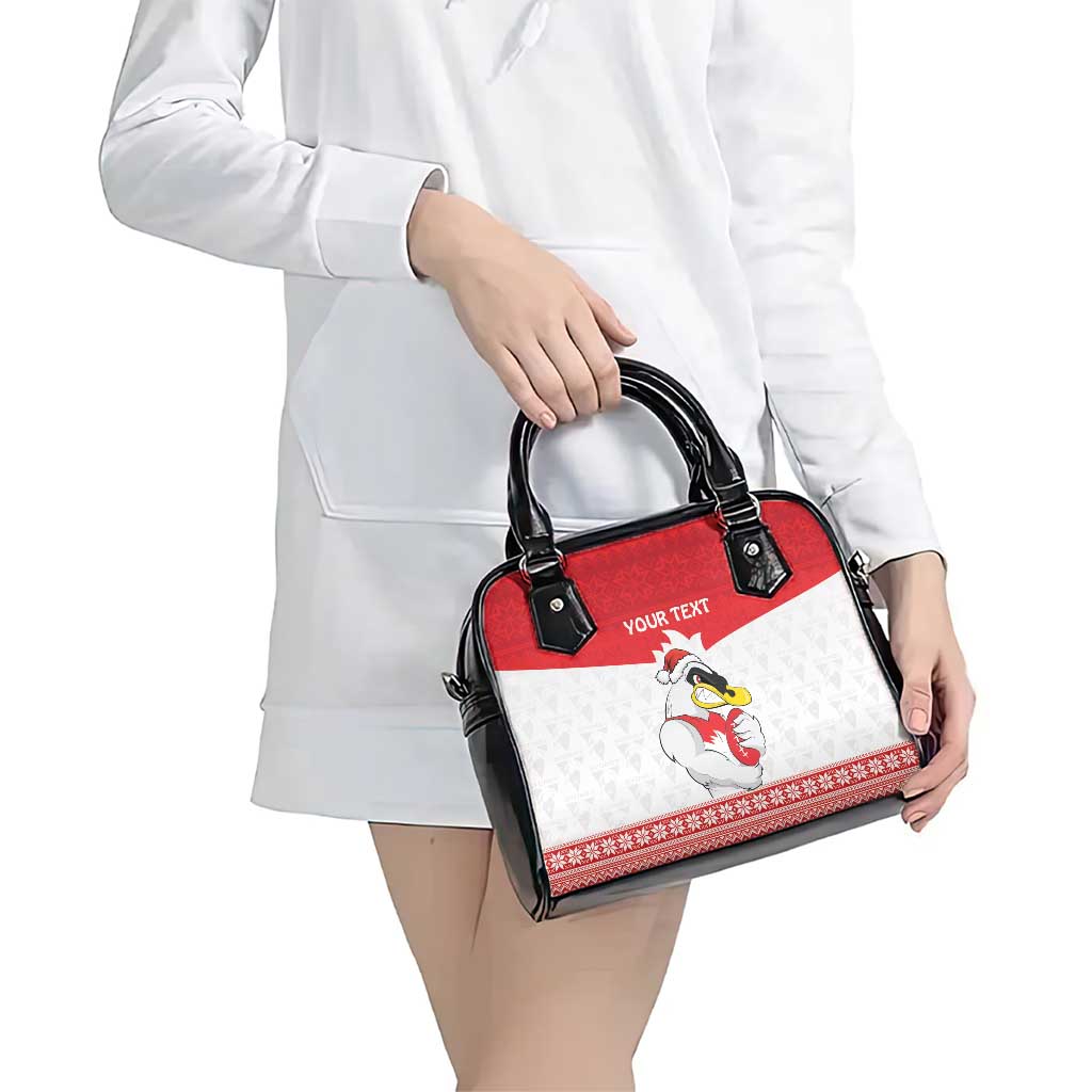 AFL Sydney Christmas Personalised Shoulder Handbag with Swans Mascot Simple Style