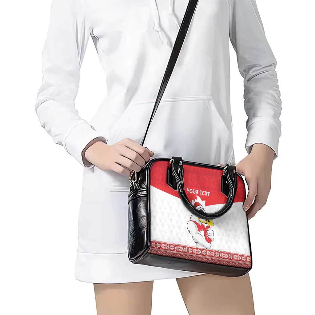 AFL Sydney Christmas Personalised Shoulder Handbag with Swans Mascot Simple Style