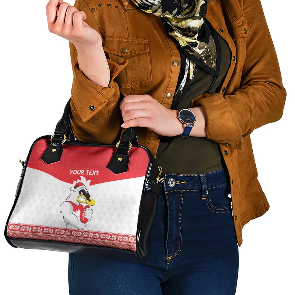 AFL Sydney Christmas Personalised Shoulder Handbag with Swans Mascot Simple Style