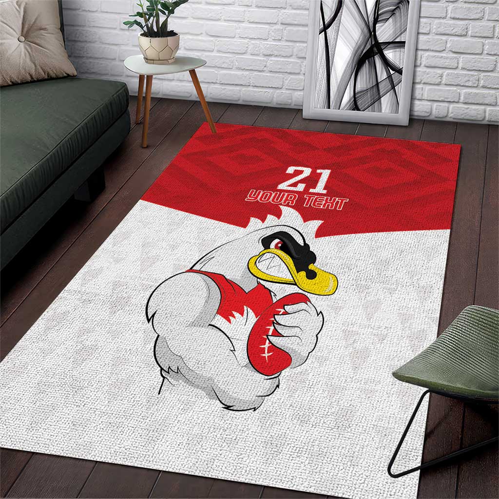 AFL Sydney Custom Area Rug with Swans Mascot Simple Style