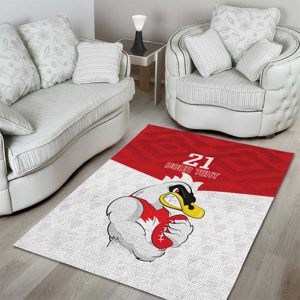 AFL Sydney Custom Area Rug with Swans Mascot Simple Style