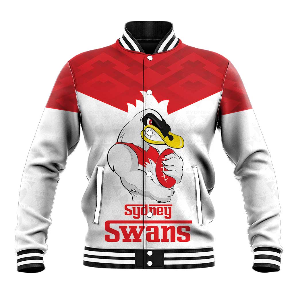 AFL Sydney Custom Baseball Jacket with Swans Mascot Simple Style