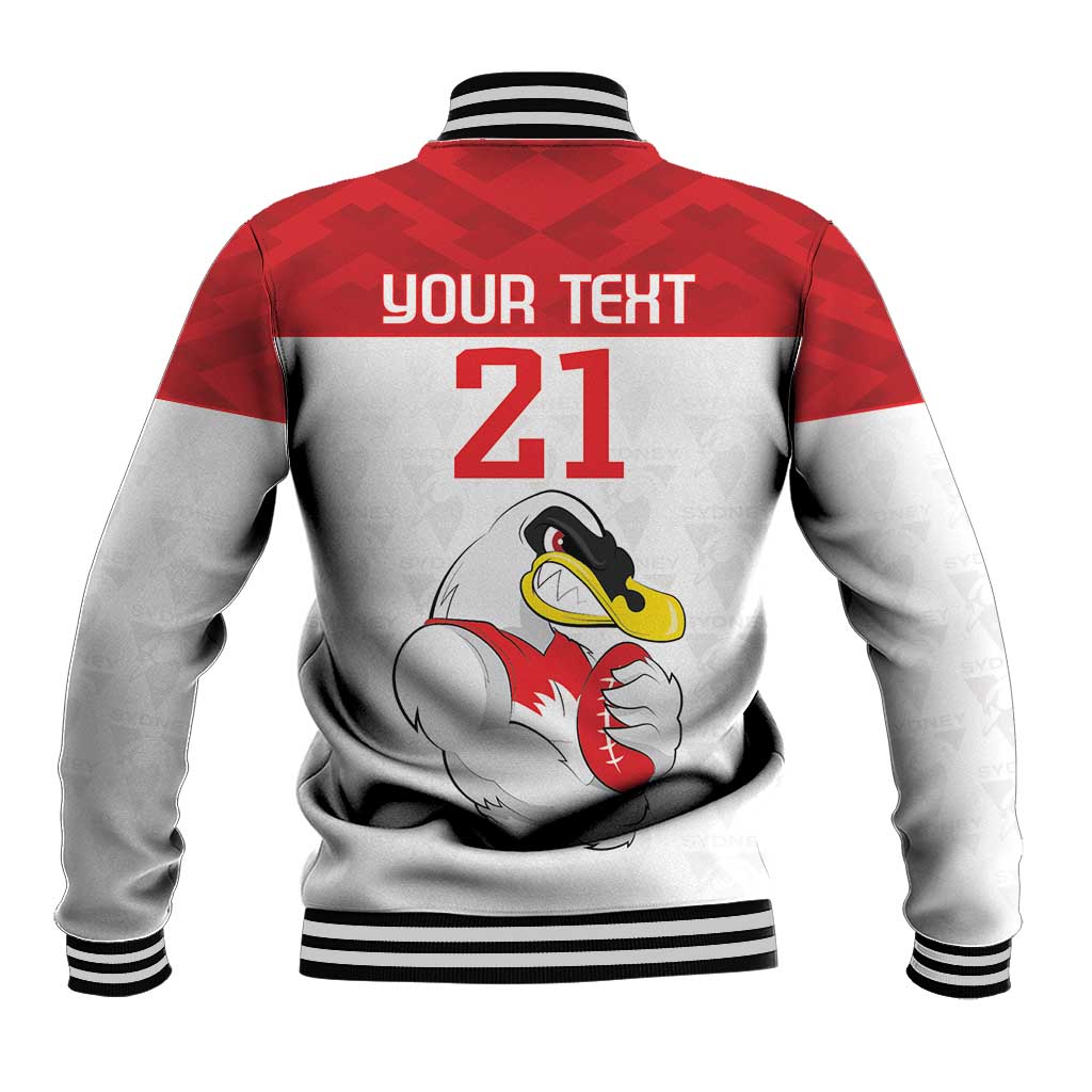 AFL Sydney Custom Baseball Jacket with Swans Mascot Simple Style