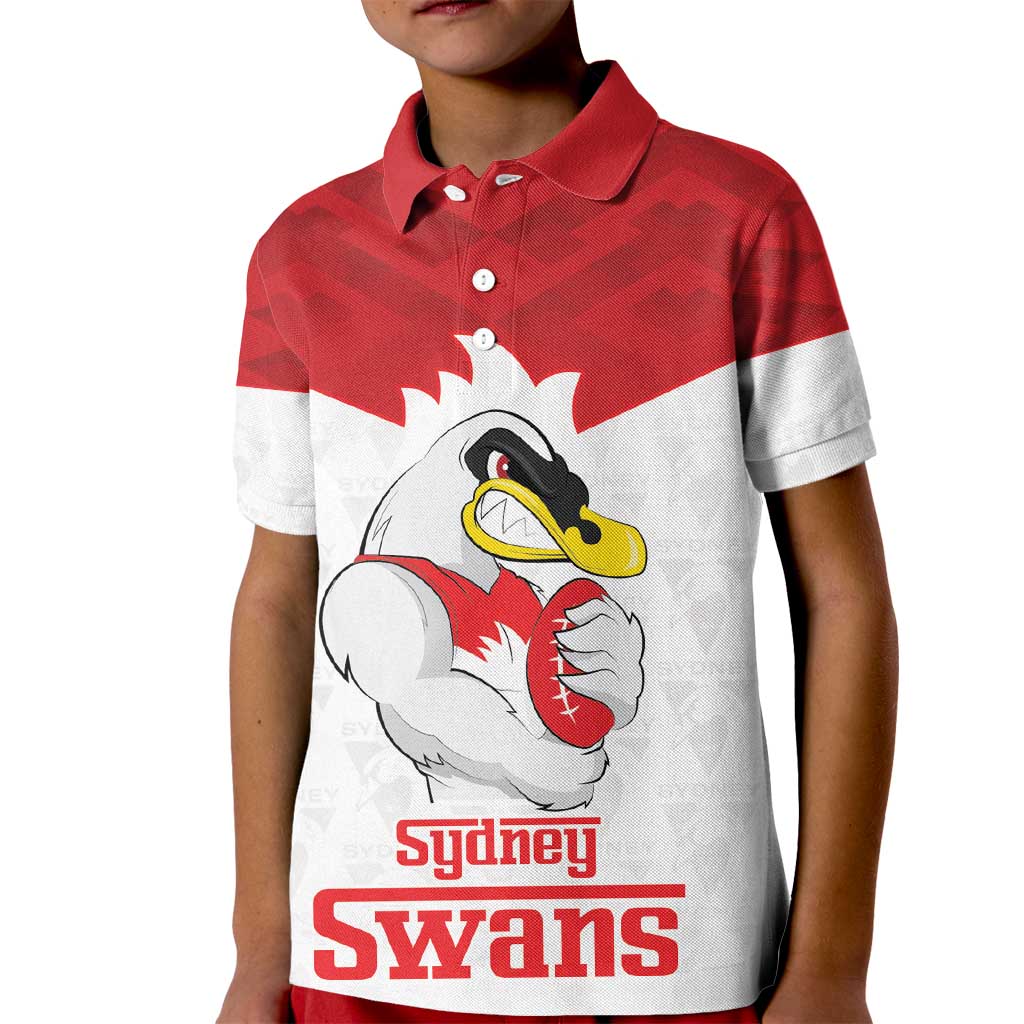 AFL Sydney Custom Kid Polo Shirt with Swans Mascot Simple Style