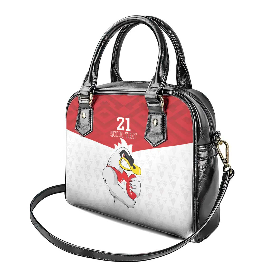 AFL Sydney Custom Shoulder Handbag with Swans Mascot Simple Style