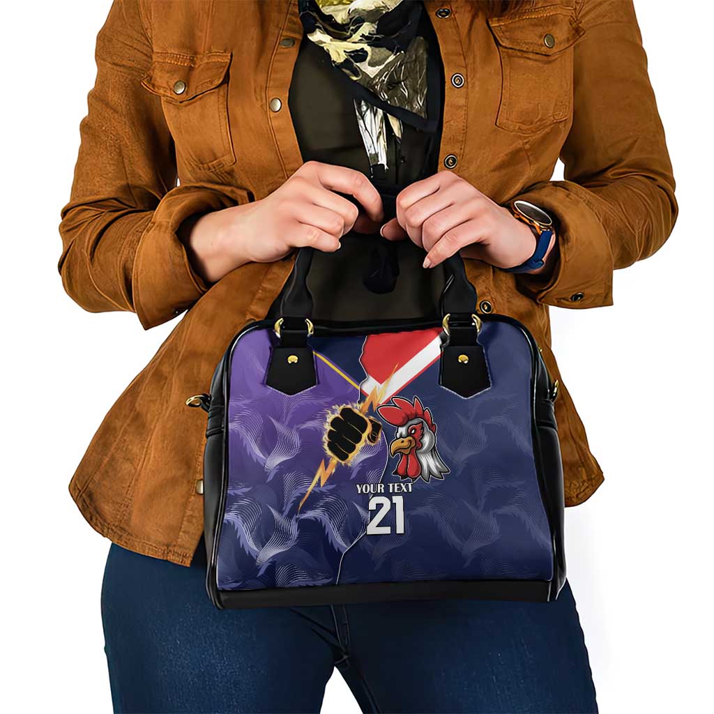 NRL Storm-Rooster Mascot Custom Shoulder Handbag Cracked Metal Style