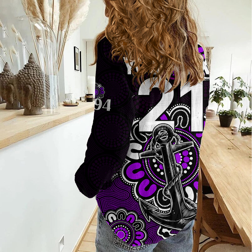 (Custom Personalised) AFL Fremantle Dockers 1994 Aboriginal Women Casual Shirt LT9