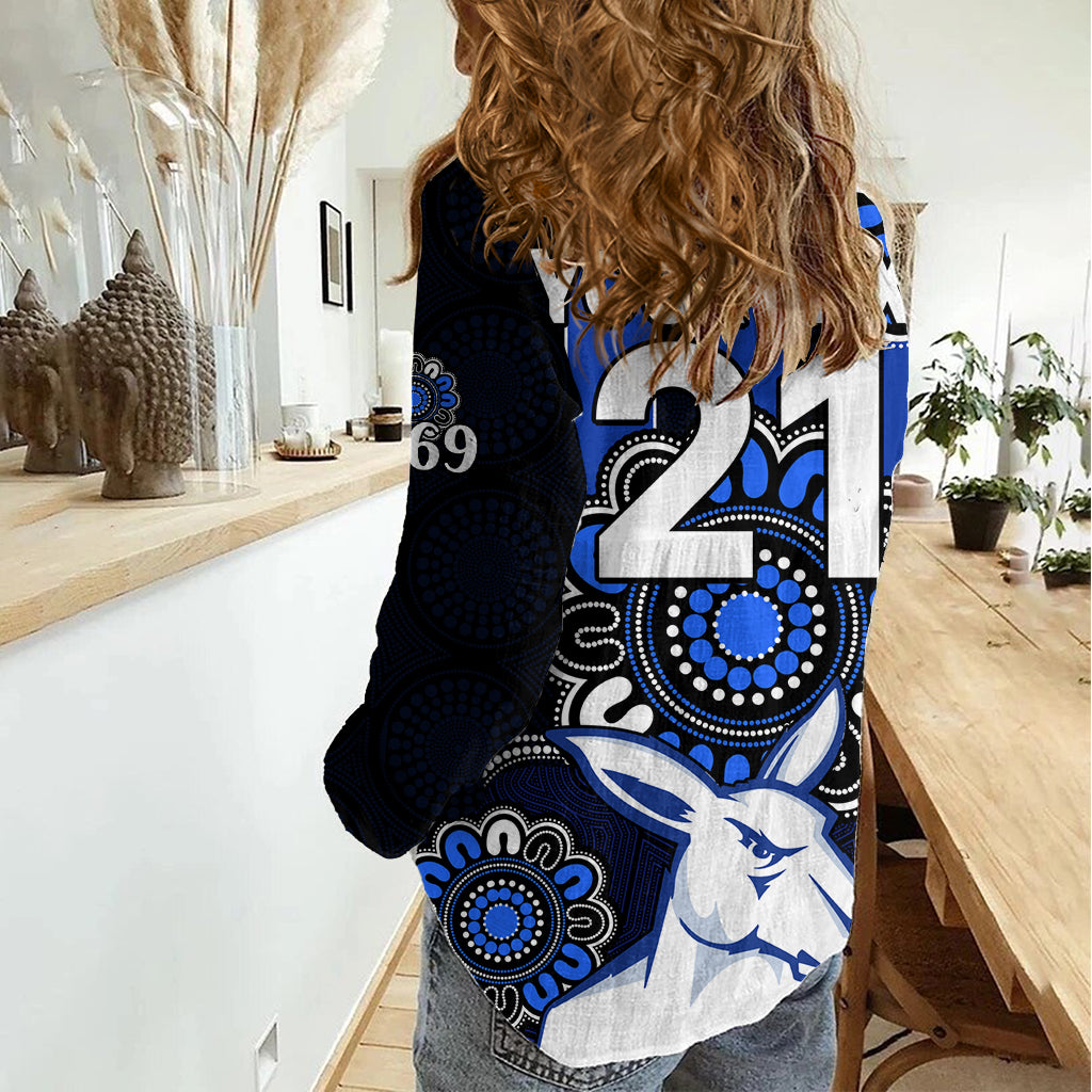 (Custom Personalised) AFL North Melbourne Kangaroos 1869 Aboriginal Women Casual Shirt LT9