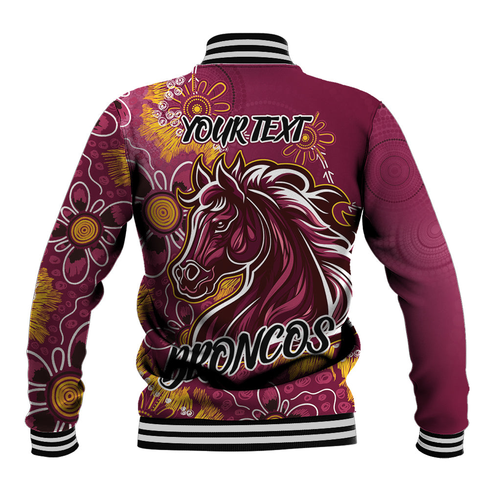 Personalised Broncos NAIDOC Week 2024 Baseball Jacket Aboriginal Fire Burning Sparks