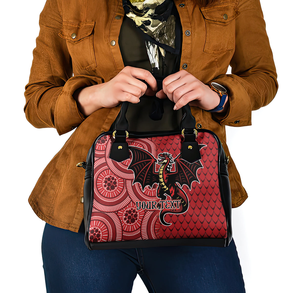 Personalised Dragons NAIDOC Week 2024 Shoulder Handbag Aboriginal Fire Burning Sparks