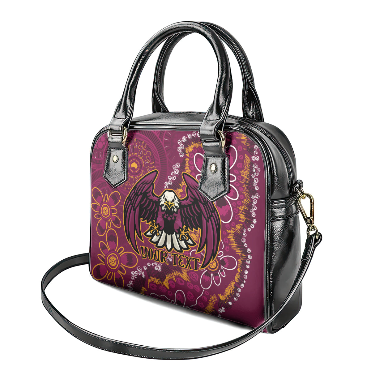 Personalised Sea Eagles NAIDOC Week 2024 Shoulder Handbag Aboriginal Fire Burning Sparks