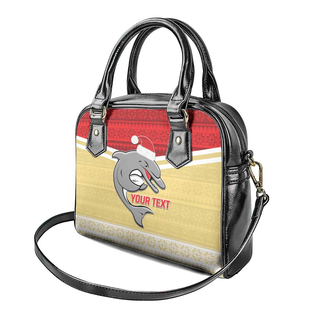 NRL Dolphins Mascot Christmas Personalised Shoulder Handbag God Style