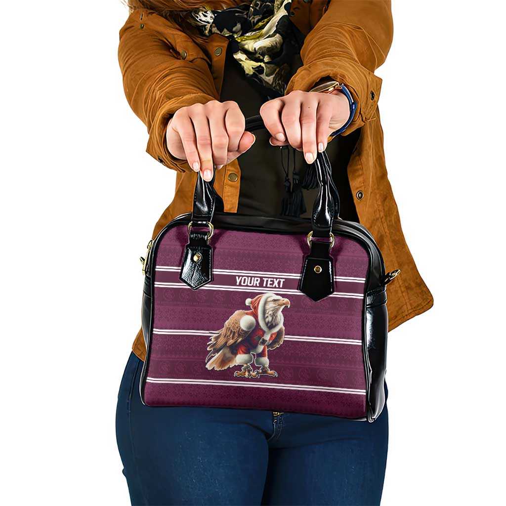 NRL Manly Warringah Christmas Personalised Shoulder Handbag with Sea Eagles Mascot