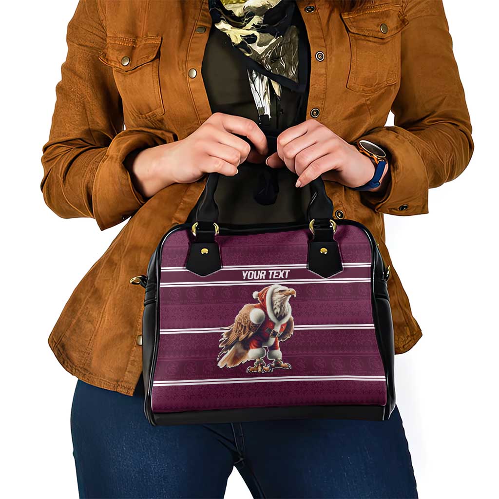 NRL Manly Warringah Christmas Personalised Shoulder Handbag with Sea Eagles Mascot