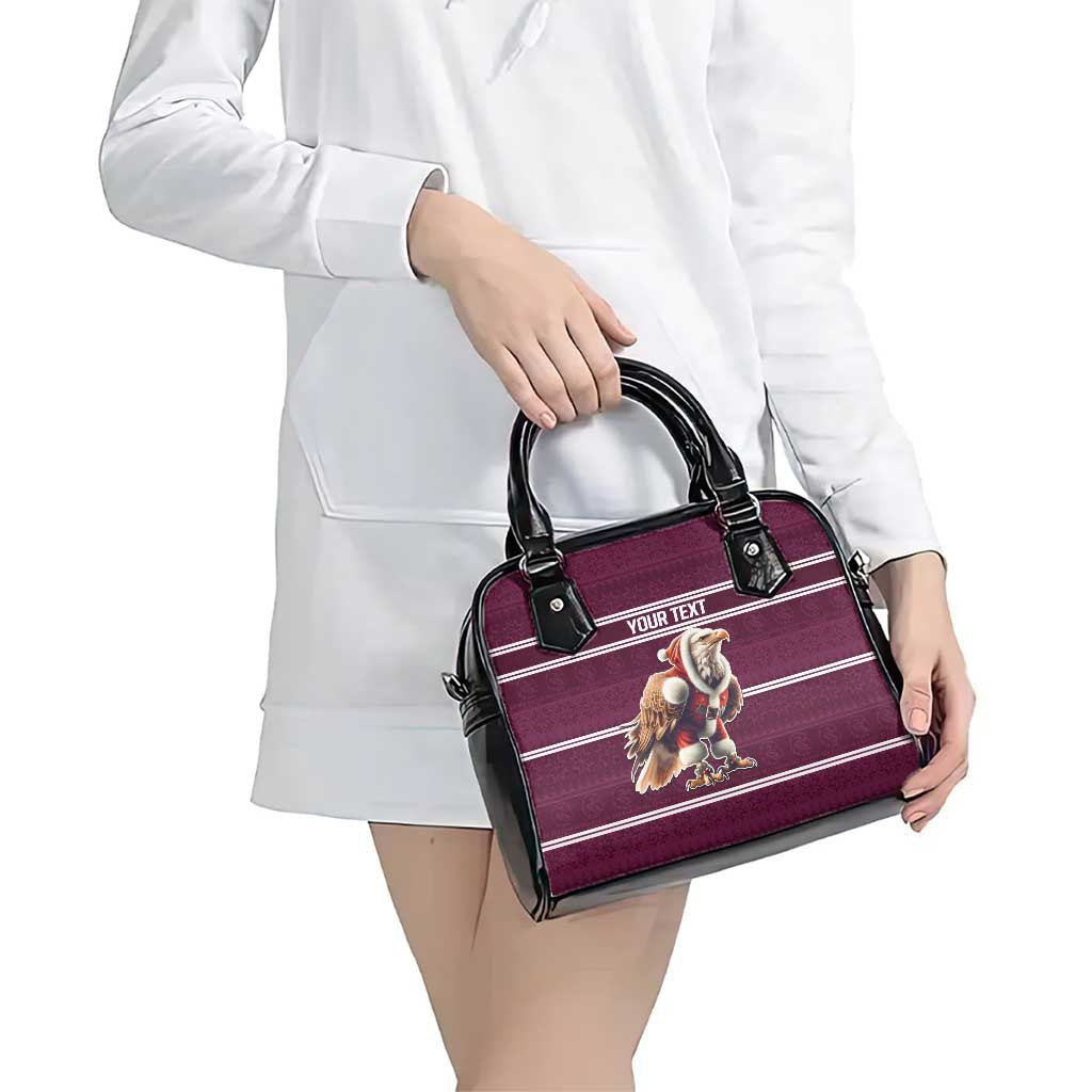 NRL Manly Warringah Christmas Personalised Shoulder Handbag with Sea Eagles Mascot