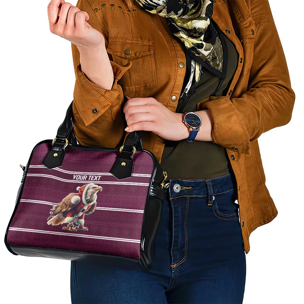 NRL Manly Warringah Christmas Personalised Shoulder Handbag with Sea Eagles Mascot