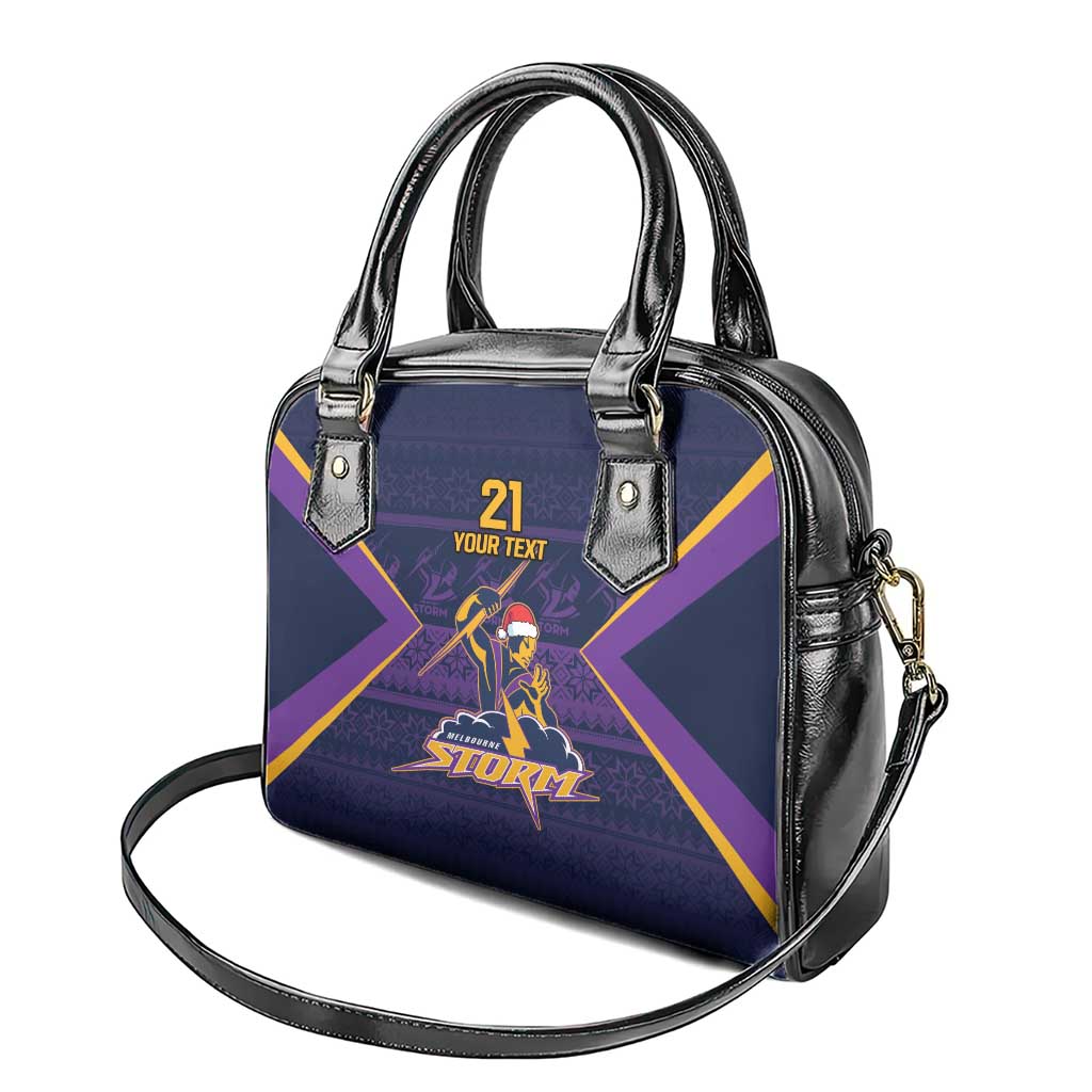 NRL Storm Christmas Custom Shoulder Handbag Minimalism Style