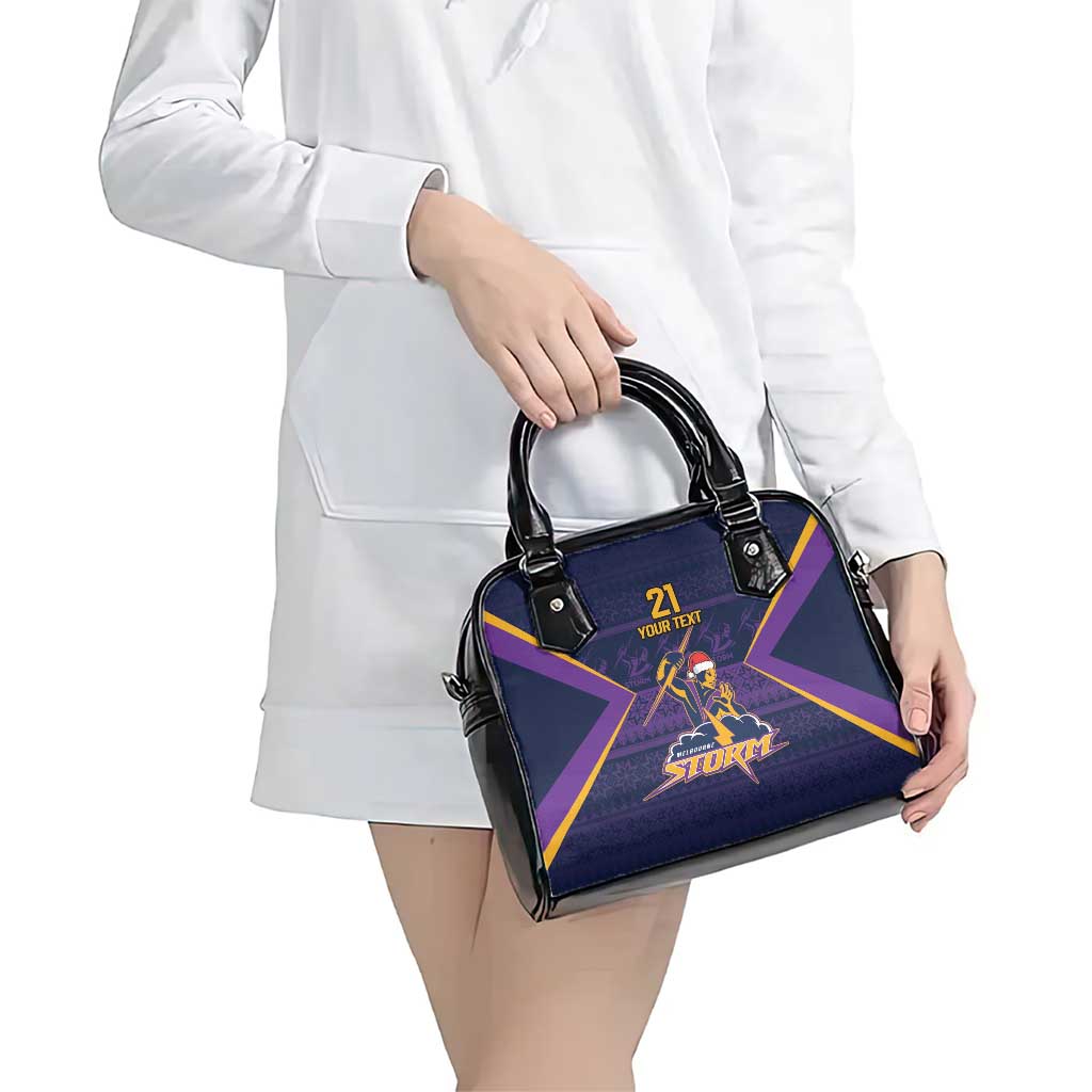 NRL Storm Christmas Custom Shoulder Handbag Minimalism Style