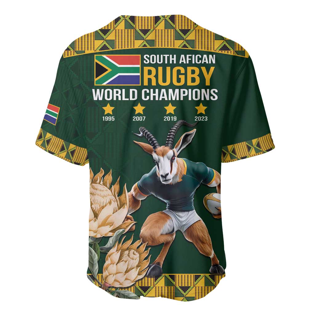 South Africa Rugby History World Champions Baseball Jersey Springboks Make History