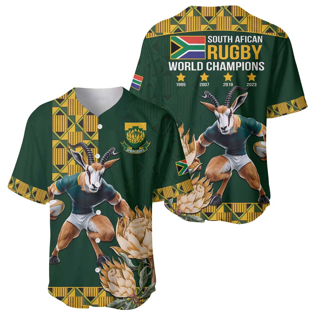 South Africa Rugby History World Champions Baseball Jersey Springboks Make History