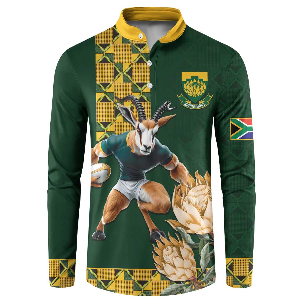 South Africa Rugby History World Champions Button Sweatshirt Springboks Make History