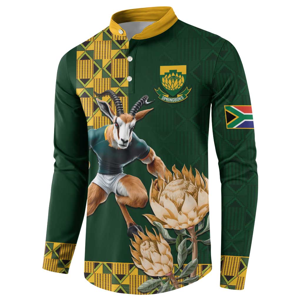 South Africa Rugby History World Champions Button Sweatshirt Springboks Make History