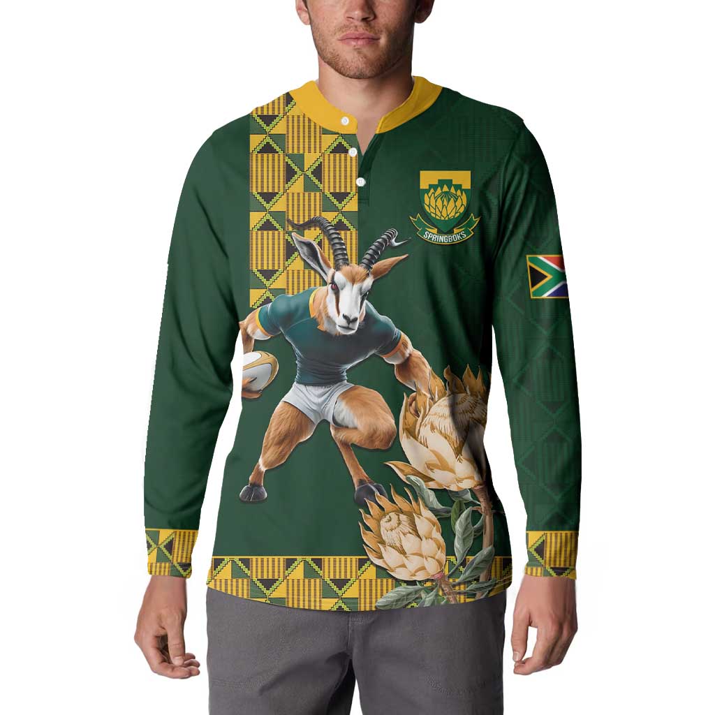 South Africa Rugby History World Champions Button Sweatshirt Springboks Make History