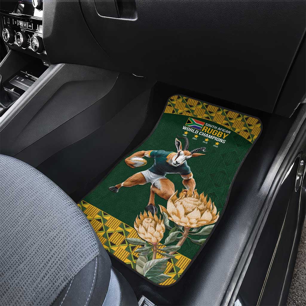 South Africa Rugby History World Champions Car Mats Springboks Make History