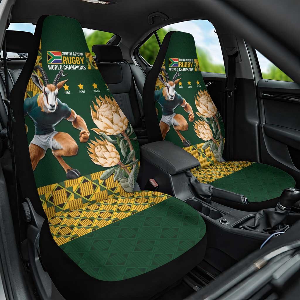 South Africa Rugby History World Champions Car Seat Cover Springboks Make History