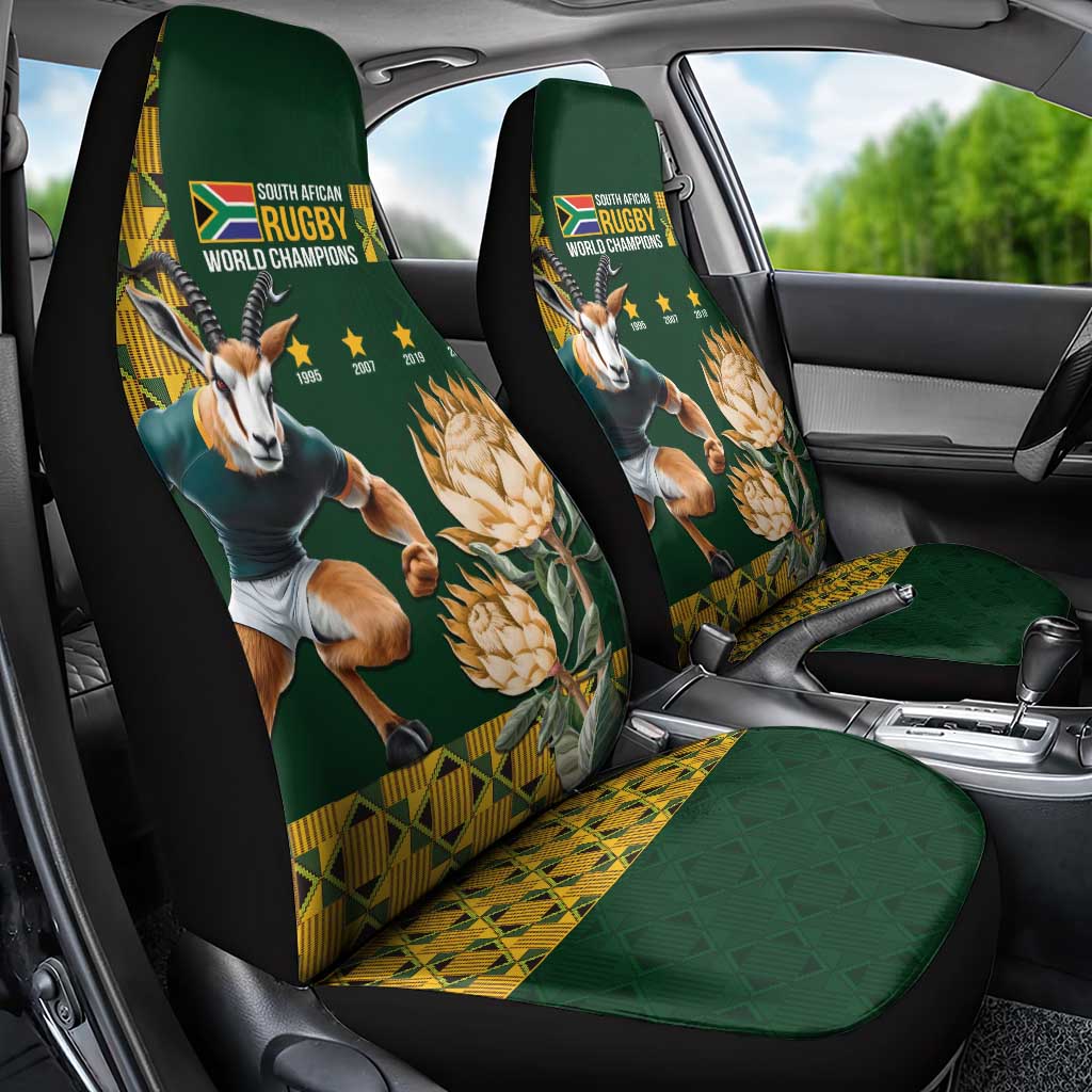 South Africa Rugby History World Champions Car Seat Cover Springboks Make History