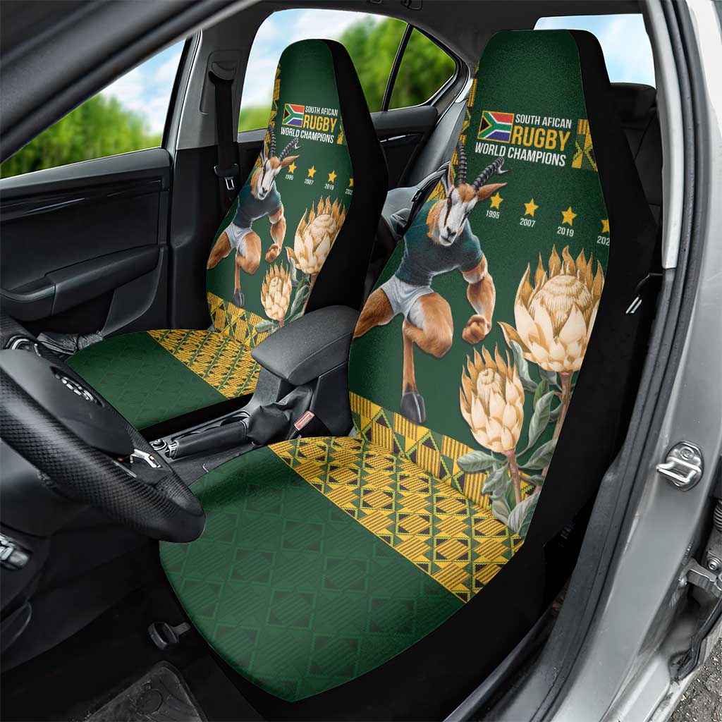 South Africa Rugby History World Champions Car Seat Cover Springboks Make History