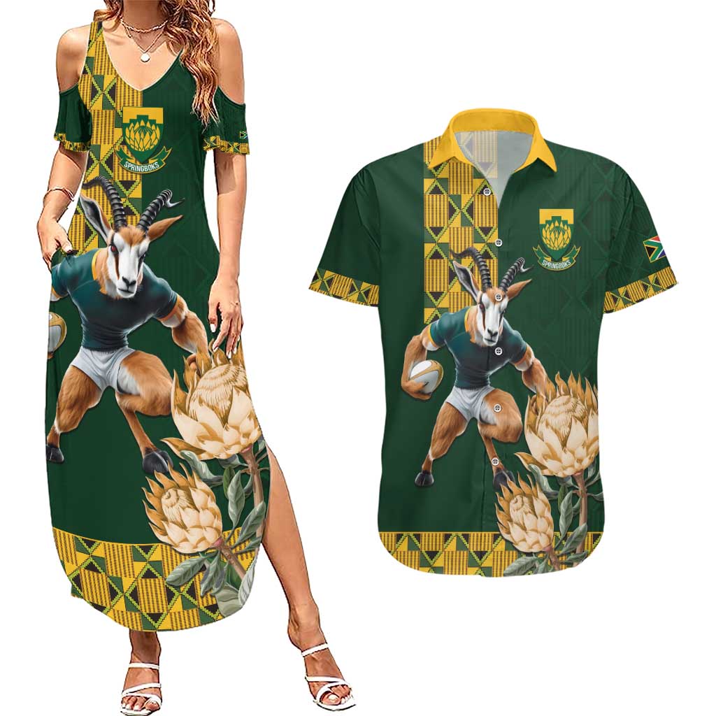 South Africa Rugby History World Champions Couples Matching Summer Maxi Dress and Hawaiian Shirt Springboks Make History