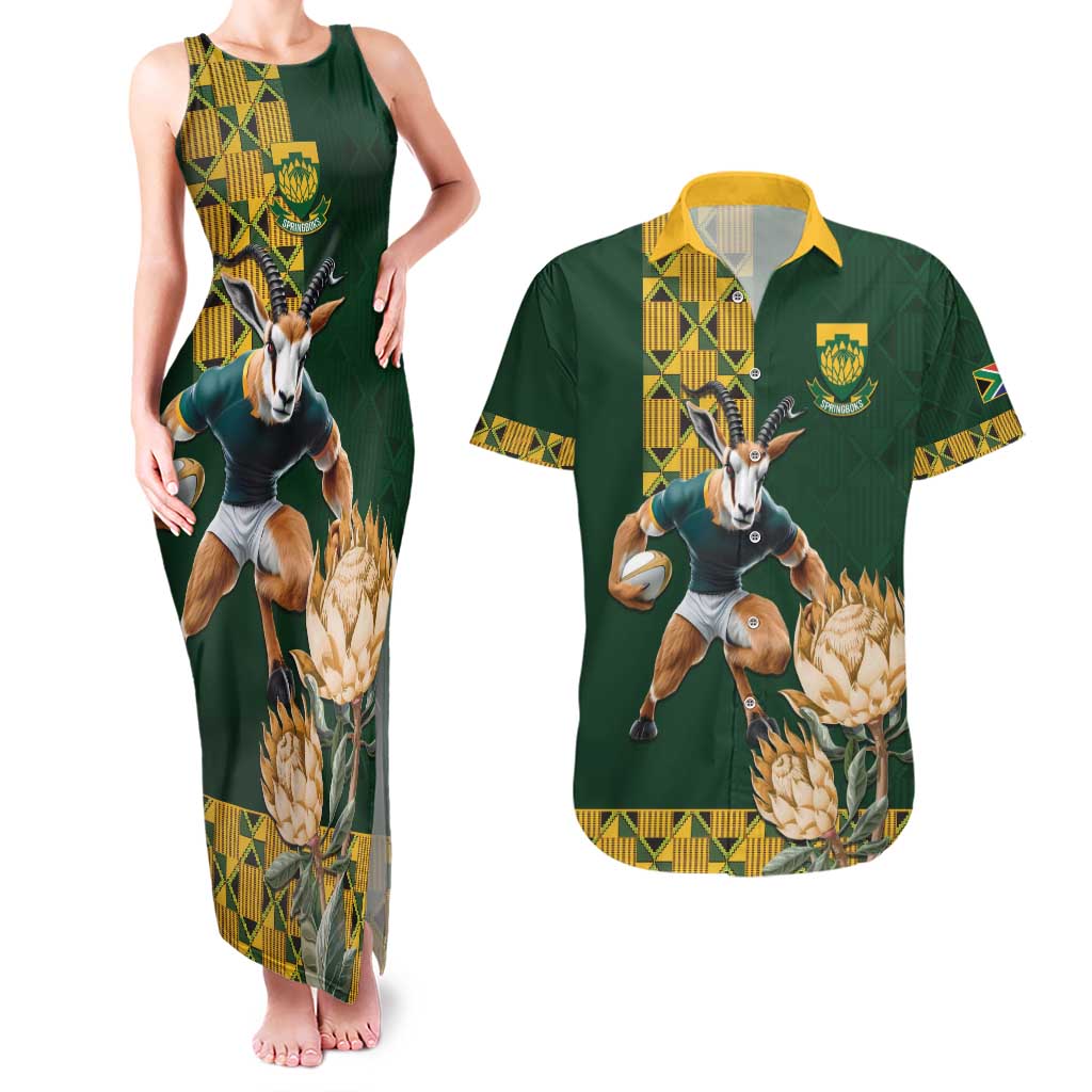 South Africa Rugby History World Champions Couples Matching Tank Maxi Dress and Hawaiian Shirt Springboks Make History