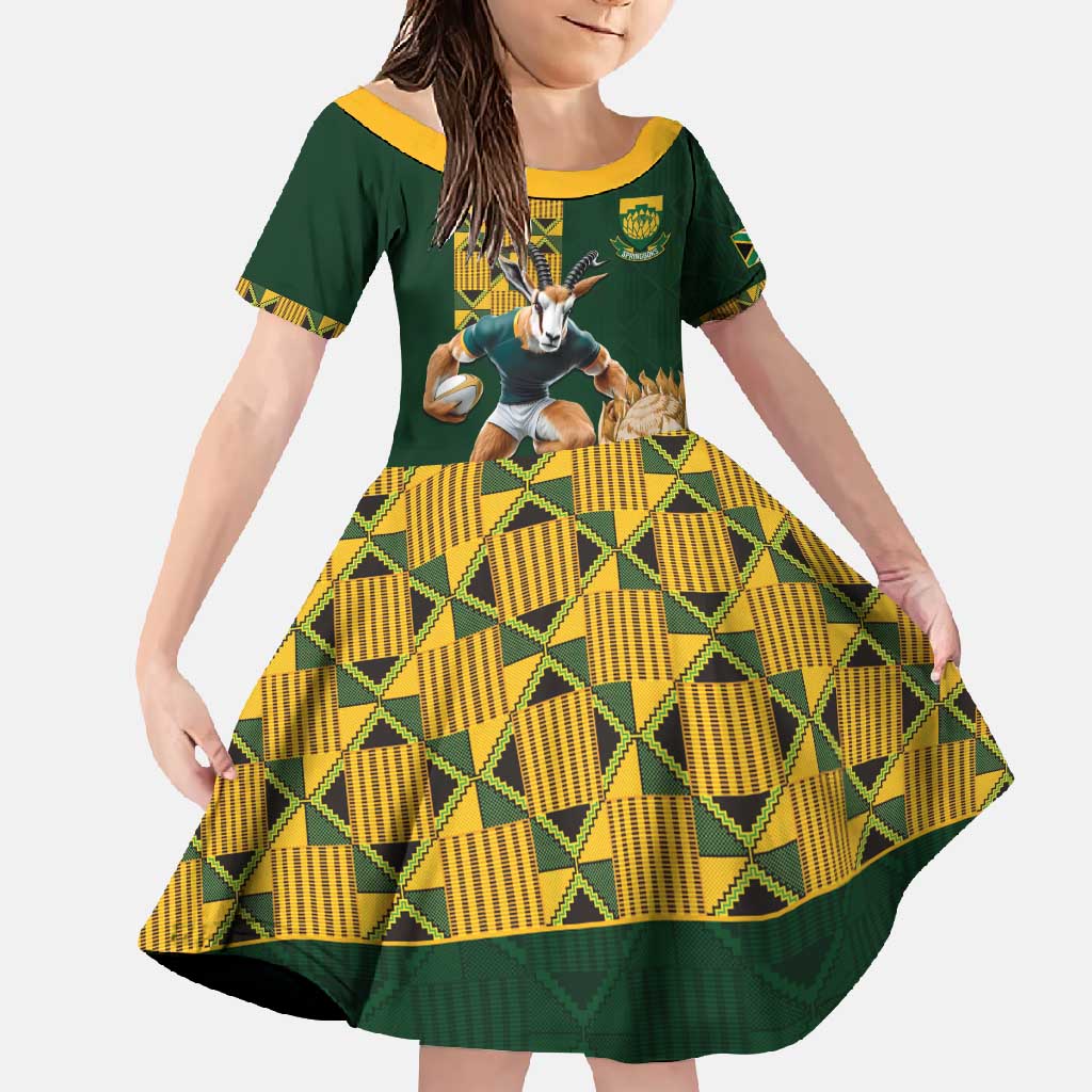 South Africa Rugby History World Champions Family Matching Long Sleeve Bodycon Dress and Hawaiian Shirt Springboks Make History