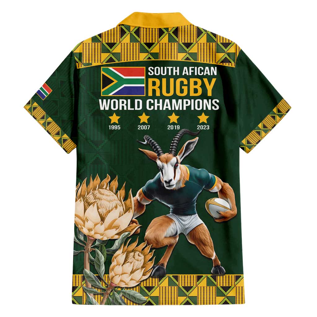 South Africa Rugby History World Champions Family Matching Long Sleeve Bodycon Dress and Hawaiian Shirt Springboks Make History