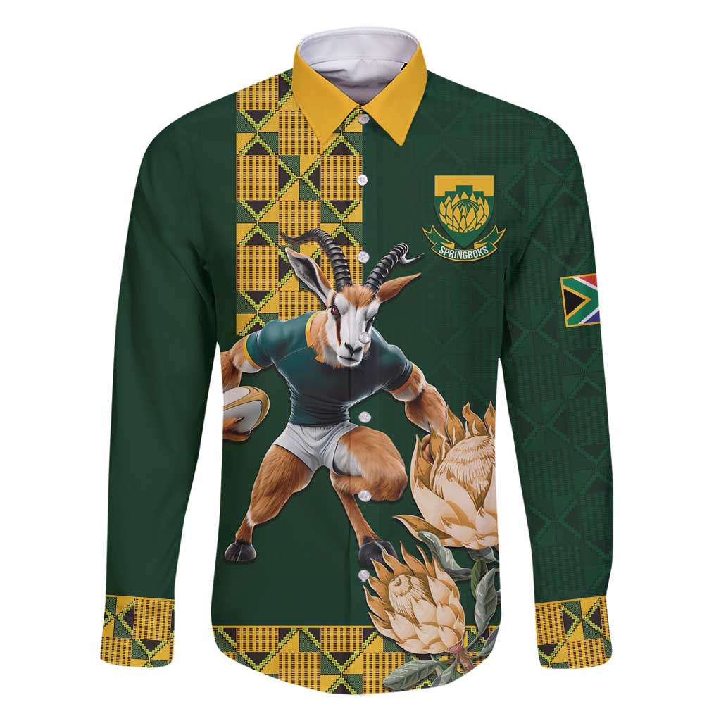 South Africa Rugby History World Champions Family Matching Long Sleeve Bodycon Dress and Hawaiian Shirt Springboks Make History