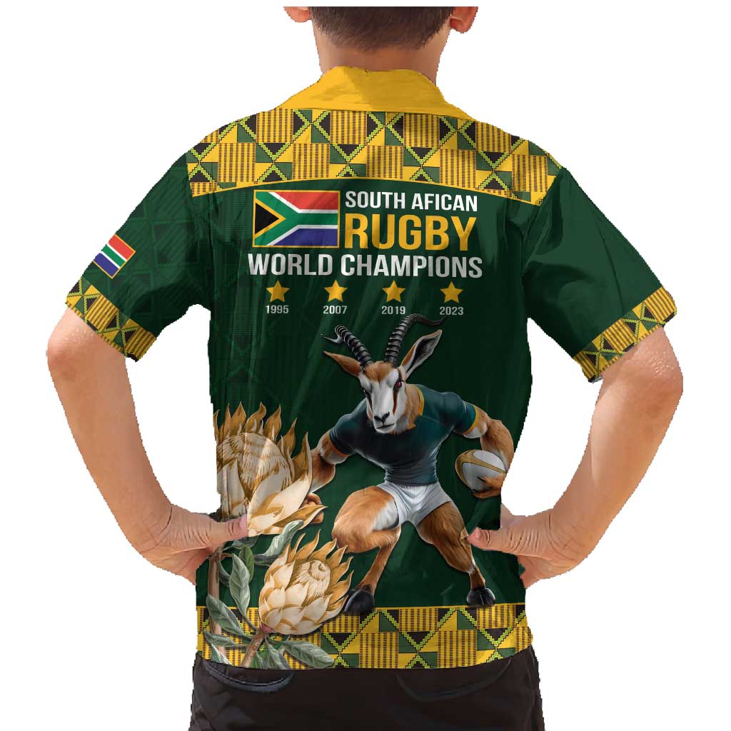 South Africa Rugby History World Champions Family Matching Mermaid Dress and Hawaiian Shirt Springboks Make History