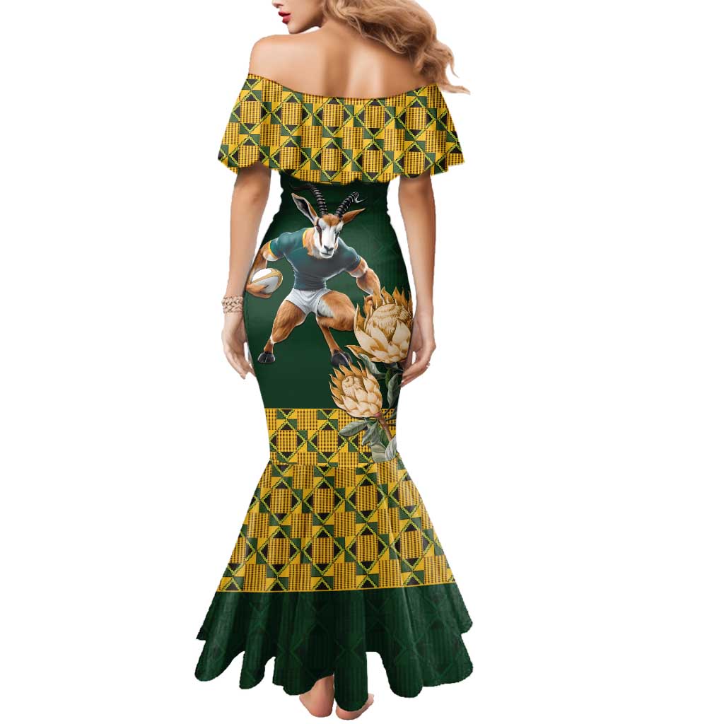 South Africa Rugby History World Champions Family Matching Mermaid Dress and Hawaiian Shirt Springboks Make History