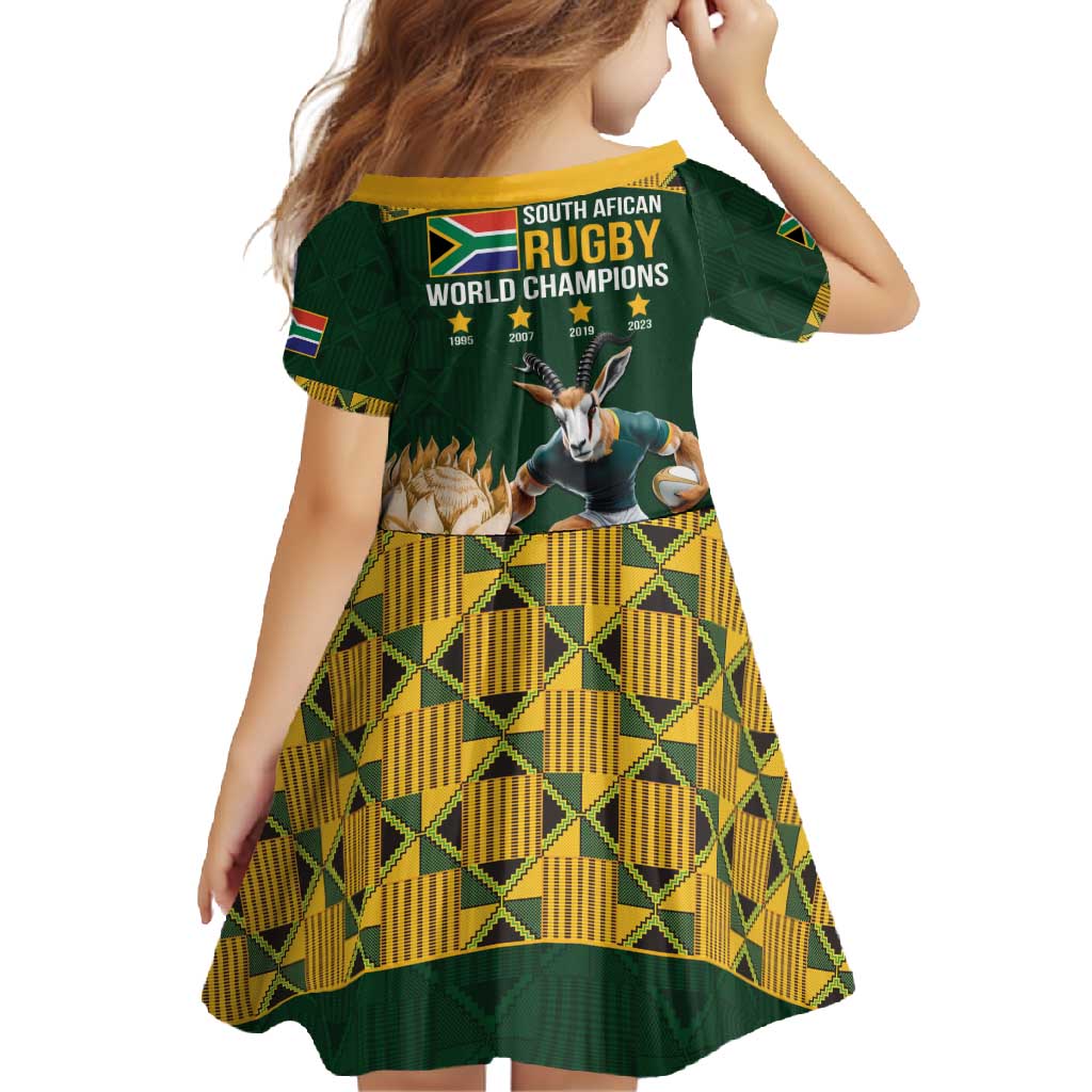 South Africa Rugby History World Champions Family Matching Off Shoulder Maxi Dress and Hawaiian Shirt Springboks Make History