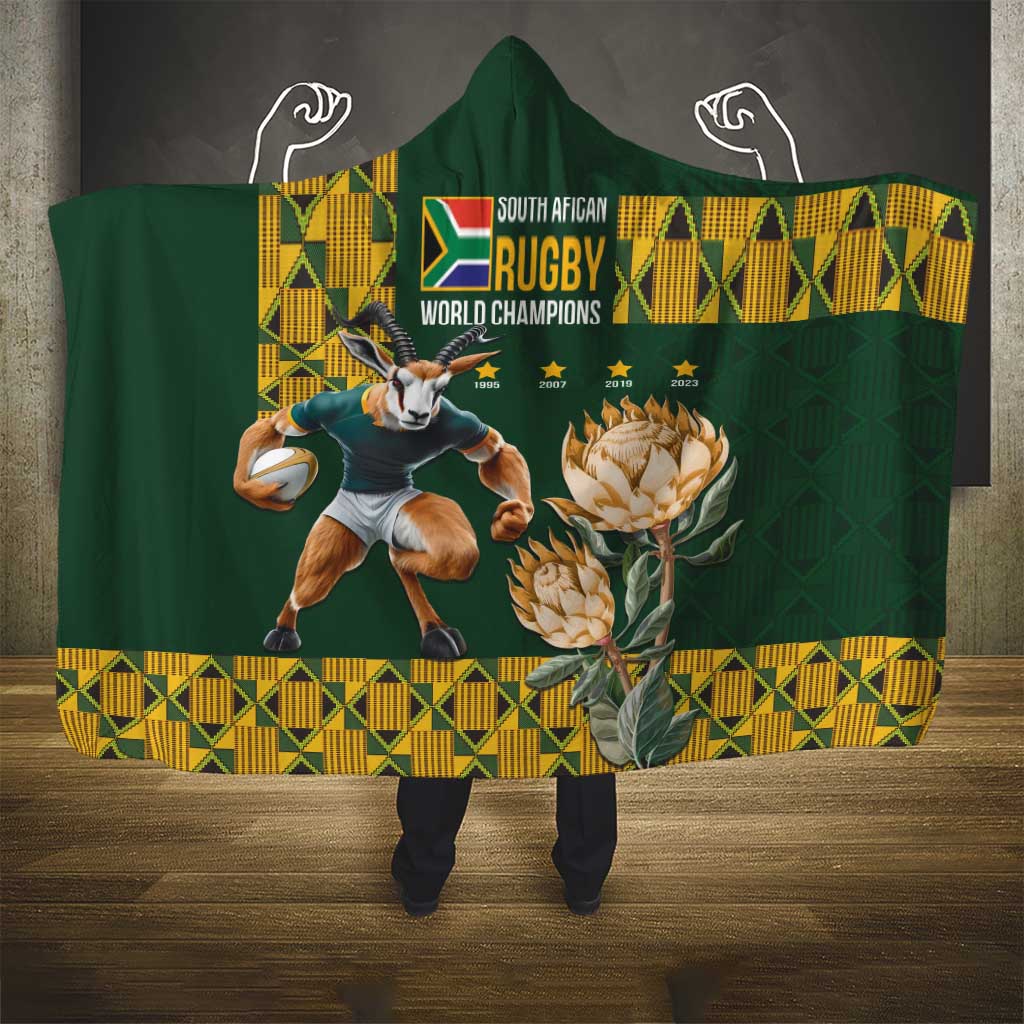 South Africa Rugby History World Champions Hooded Blanket Springboks Make History