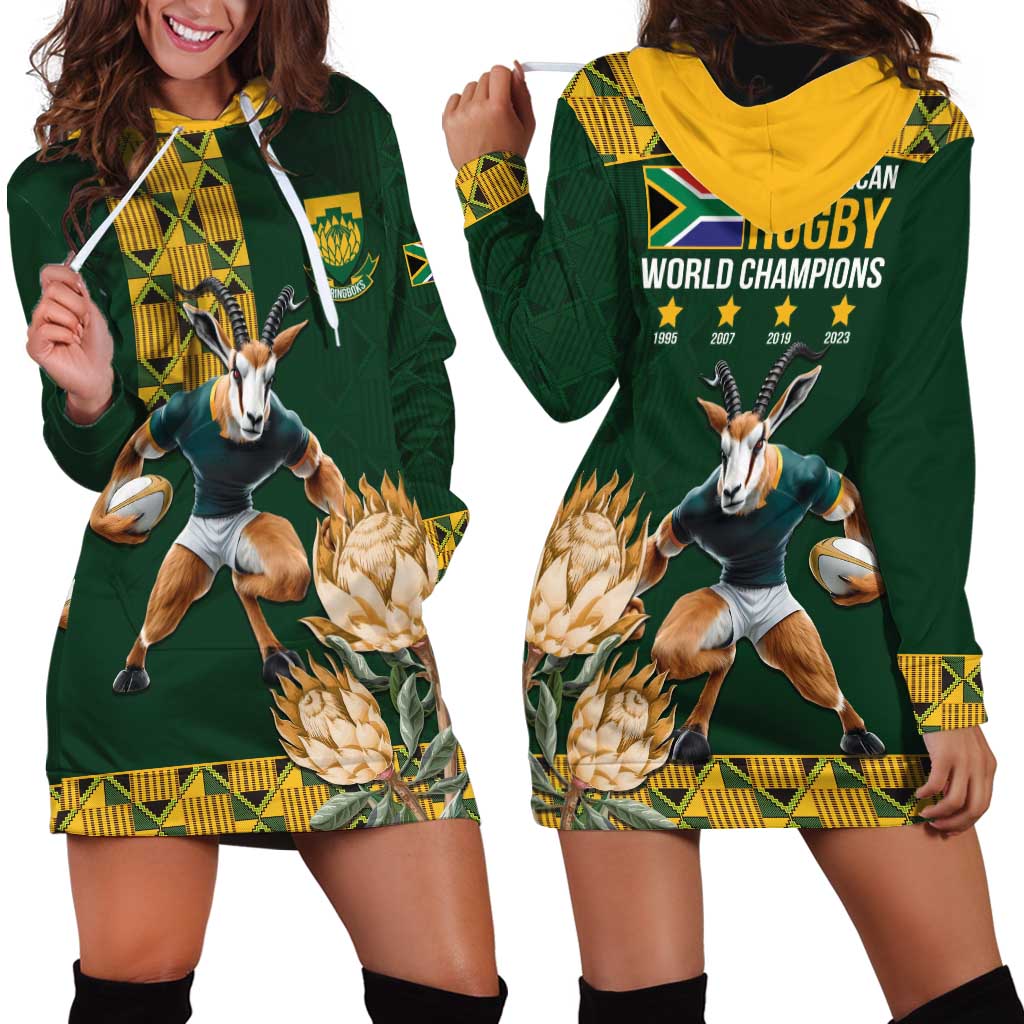 South Africa Rugby History World Champions Hoodie Dress Springboks Make History