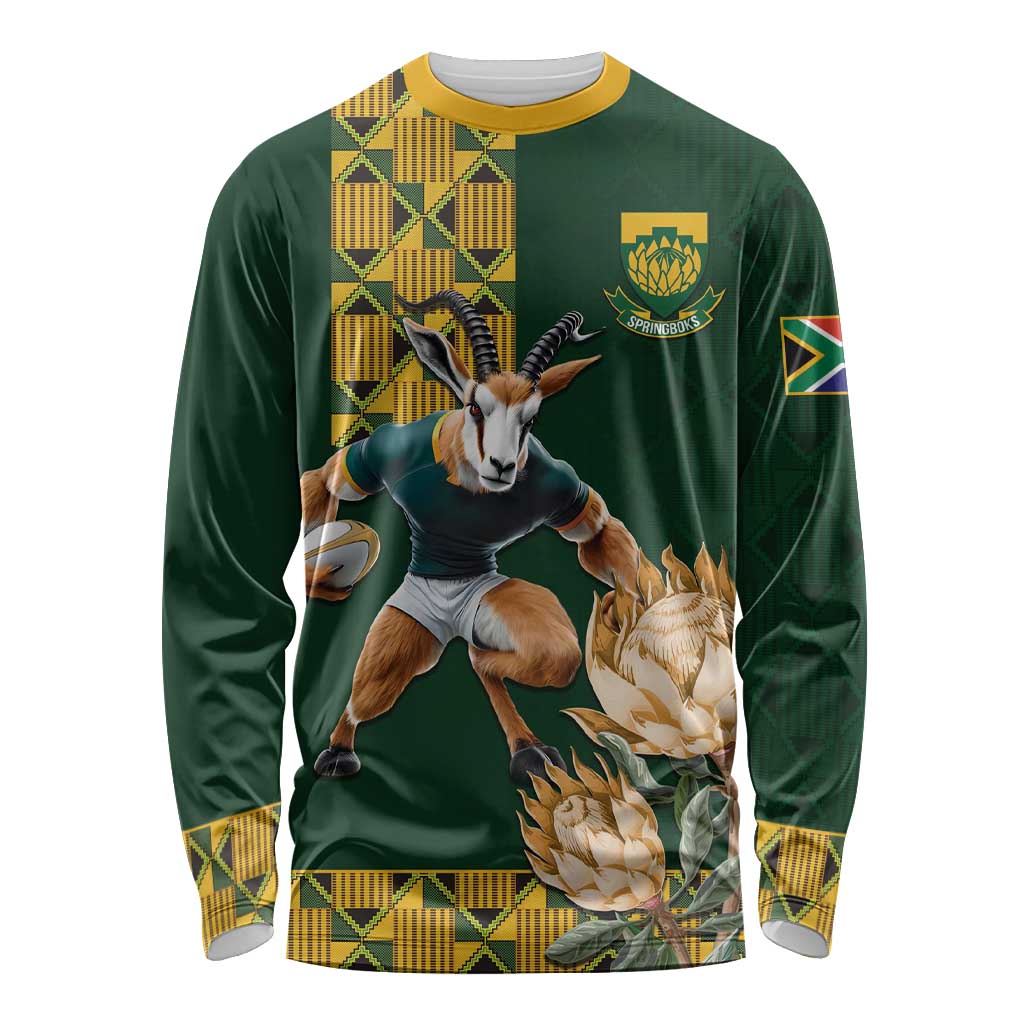 South Africa Rugby History World Champions Long Sleeve Shirt Springboks Make History